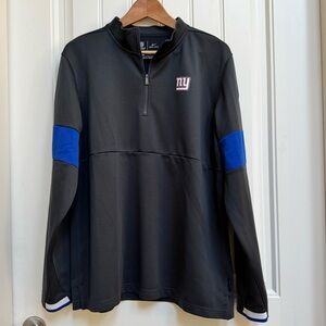 Nike New York Giants On Field Grey NFL 1/4 Zip Pull Over Dri-Fit Jacket. Size L